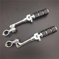 '- Chrome Regular Footrest Foot Pegs with 1-1/2" 1.5" Long Angled Clamps For Harley Sportster 883  1200/Triumph Rocket 3 /Kawasaki Vulcan