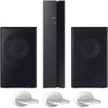 Samsung -9100S Wireless Rear Speaker Kit 2.0ch -9100S/ for Soundbar Surround Sound Home Theater Expansion Bundle with Deco Gear Pack of 3 Wall Mount Shelf Stands
