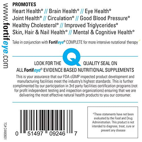 Fortifeye Vitamins Super Omega-3 Max Fish Oil, Lemon Flavor, Natural Triglyceride, 1200  / 900  Per Serv.- 30 Day, 60 Max Softgel Capsules