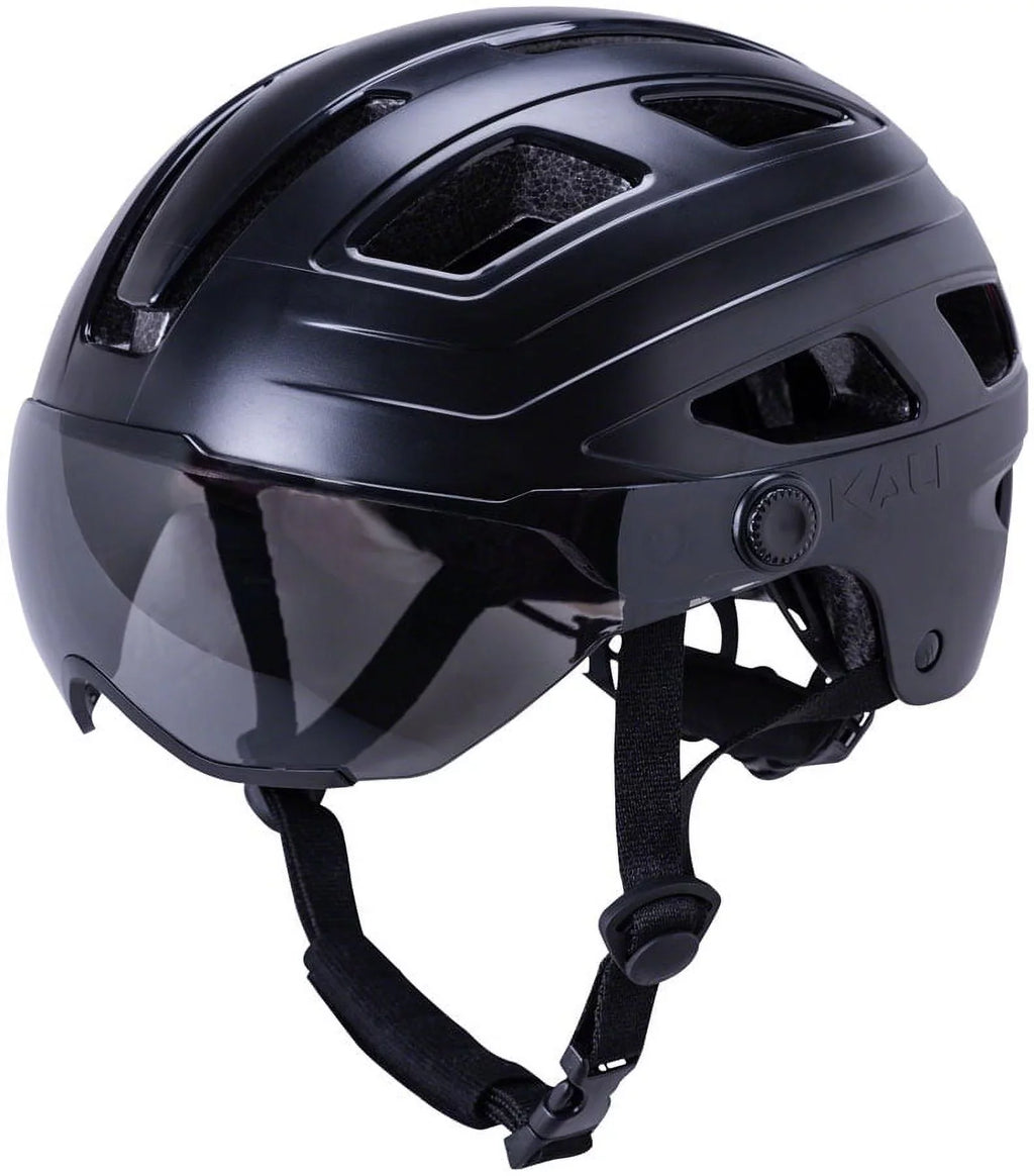 Kali Protectives Cruz Plus Helmet Eye Shield w/ Rear Light Matte Black, Large/