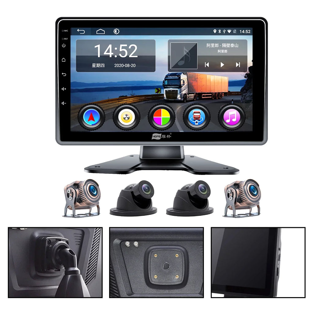 10.1"Monitor  Driving Video Recorder Touch Screen  for  Truck Bus Camera