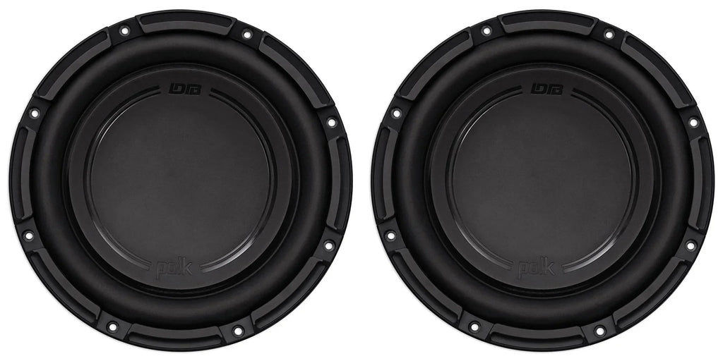 (2) Polk Audio  10” 1050w Single 4-Ohm Car/Marine Audio Subwoofers Subs