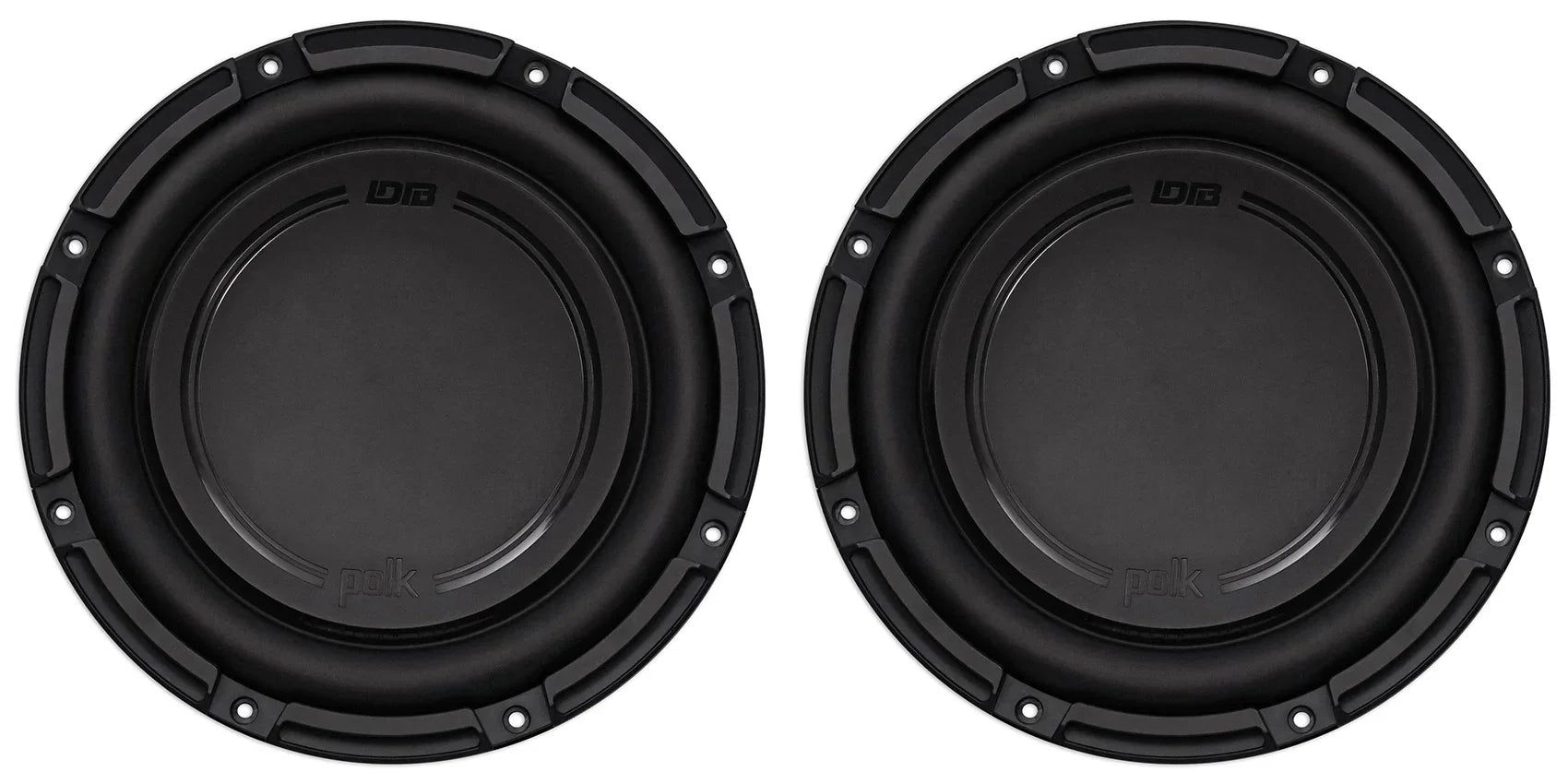 (2) Polk Audio  10” 1050w Single 4-Ohm Car/Marine Audio Subwoofers Subs