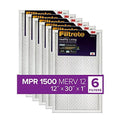 Filtrete 12x30x1,  Furnace Air Filter,  1500, Healthy Living Ultra Allergen, 6-Pack (exact dimensions 11.81 x 29.81 x 0.78)