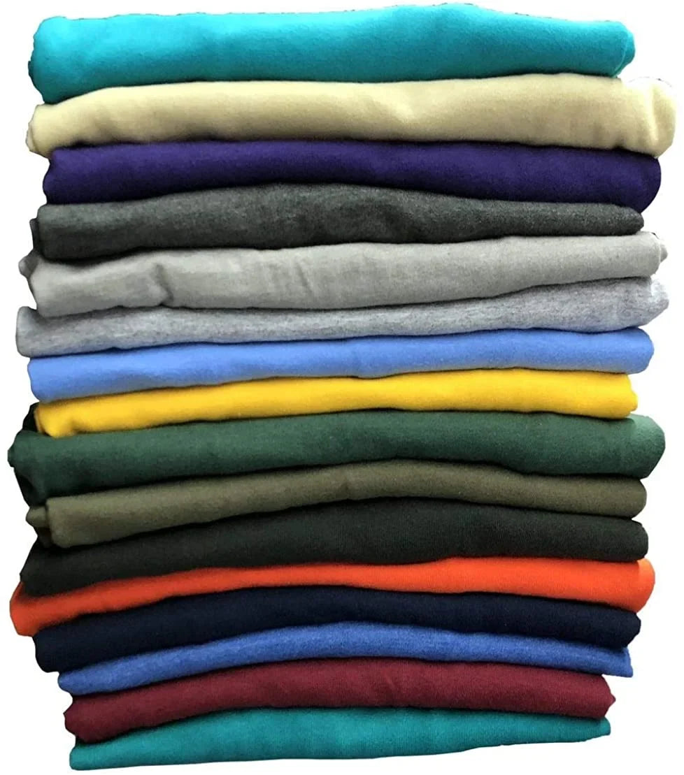 60 Pack of Bulk Mens Cotton Crew Tshirts, Assorted Wholesale Sleeve Tee Shirts (60 Pack Mens Tshirts Pack , Small)