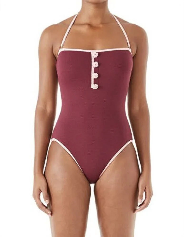 Kate Spade New York  Pique Convertible One-Piece Swimsuit,  Large