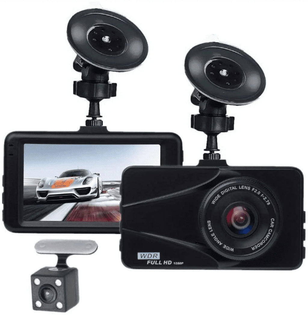 Plus  Dash Cam For Chrysler Dual Travel Recorder Full  3"  Screen 170° Wide Angle, , -Sensor, Loop Recording Motion Detection Excellent Video Images