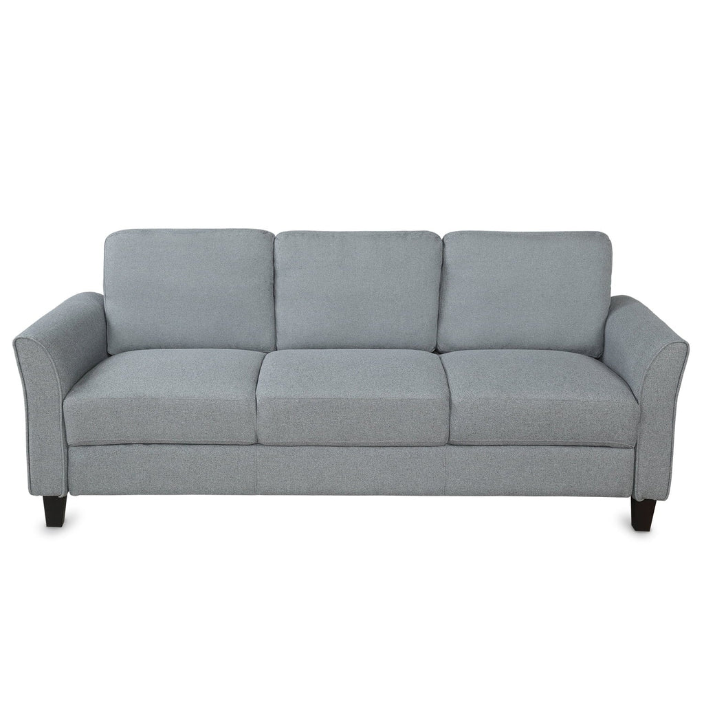 Anself Living Room Furniture chair and 3-seat Sofa (Gray)