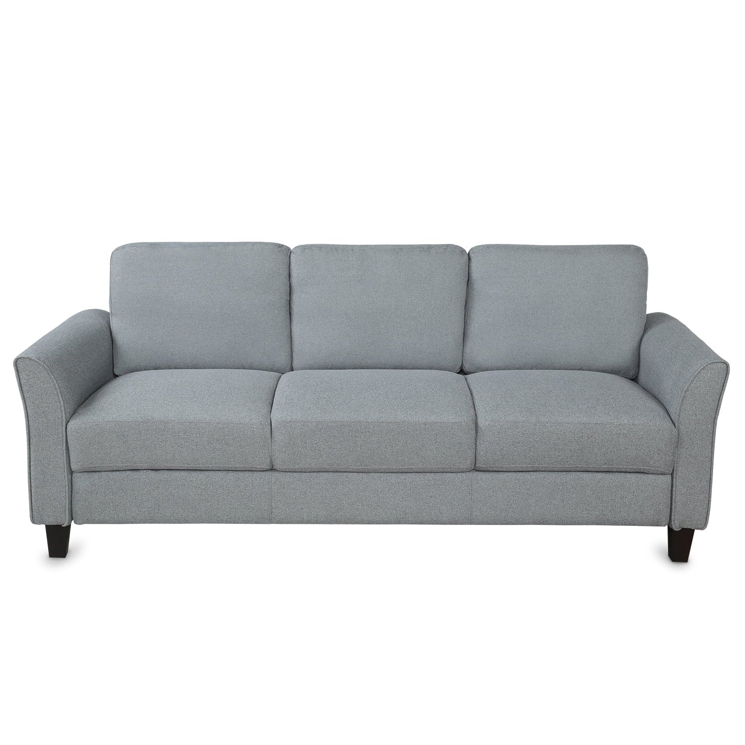 Anself Living Room Furniture chair and 3-seat Sofa (Gray)