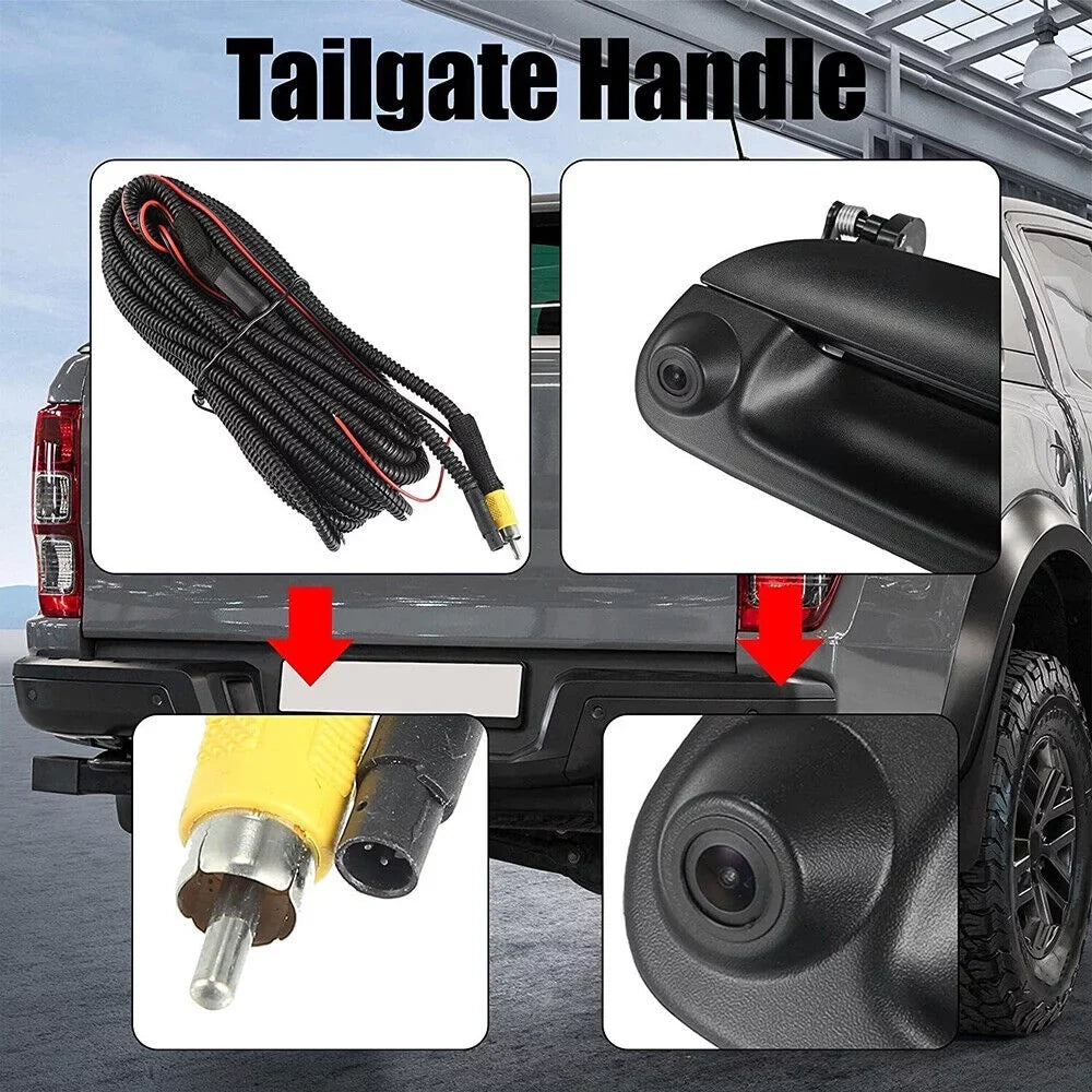 Ford   Rear View Camera Kit with Wiring & Tailgate Handle, High Definition , 150-degree Wide Angle, Water-Resistant