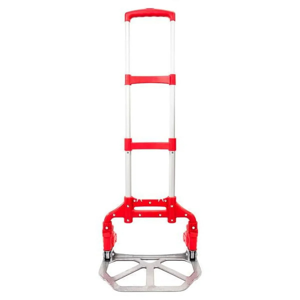Portable Aluminium Cart Folding Dolly Push Truck Hand Collapsible Trolley Luggage Red