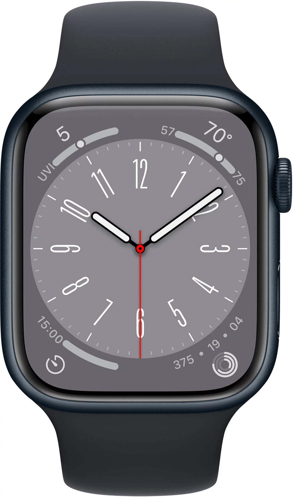 Restored Apple Watch Gen 8 Series 8 45mm Midnight Aluminum - Midnight Sport Band 3K758LL/ (Refurbished)