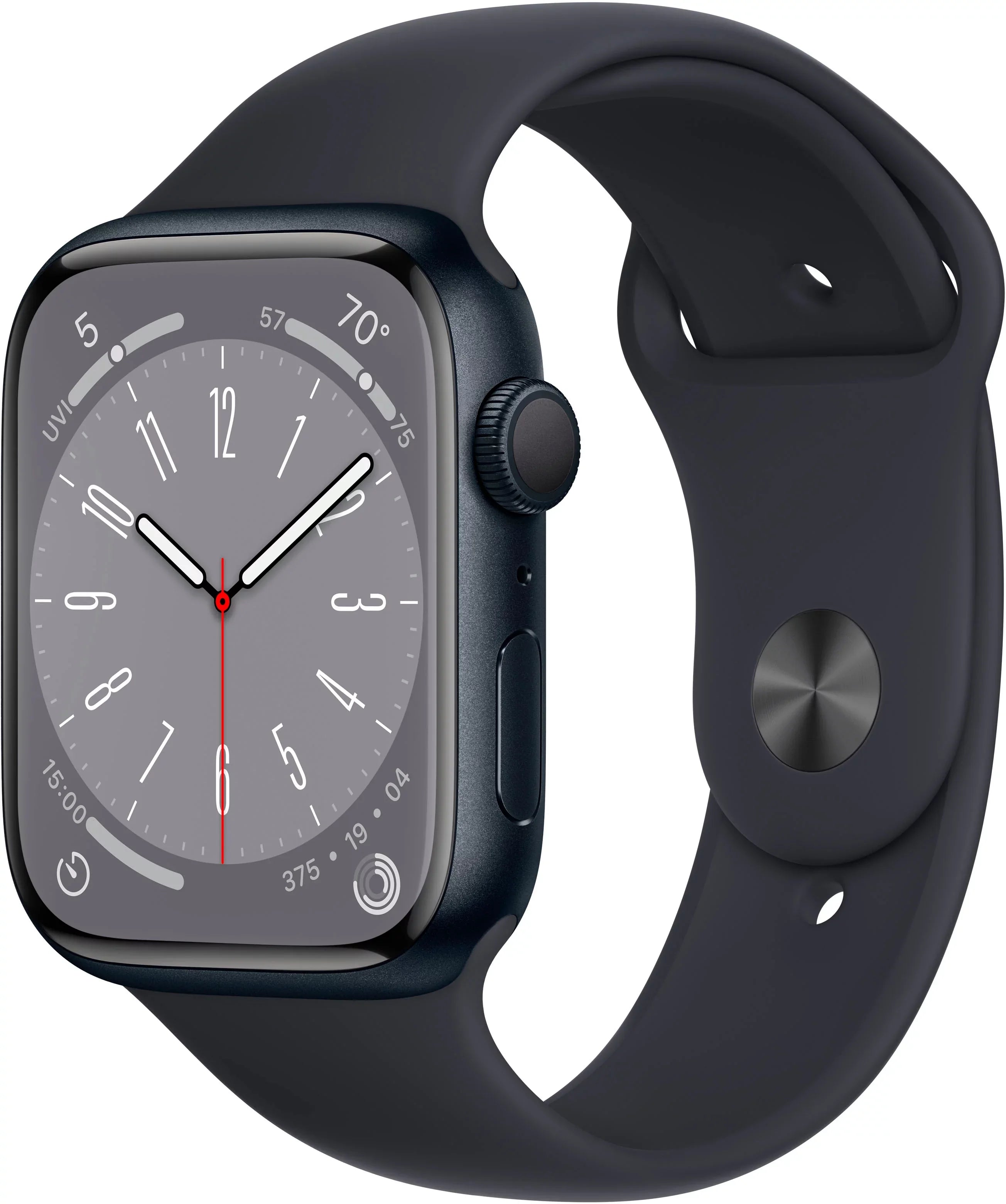 Restored Apple Watch Gen 8 Series 8 45mm Midnight Aluminum - Midnight Sport Band 3K758LL/ (Refurbished)