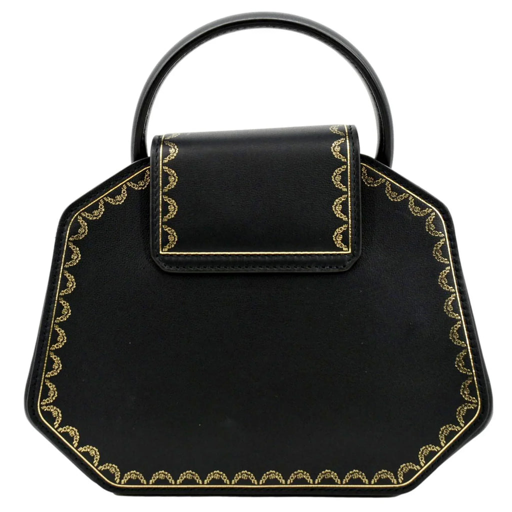 Pre-owned  Guirlande Mini Calfskin Leather Top Handle Satchel Bag Black