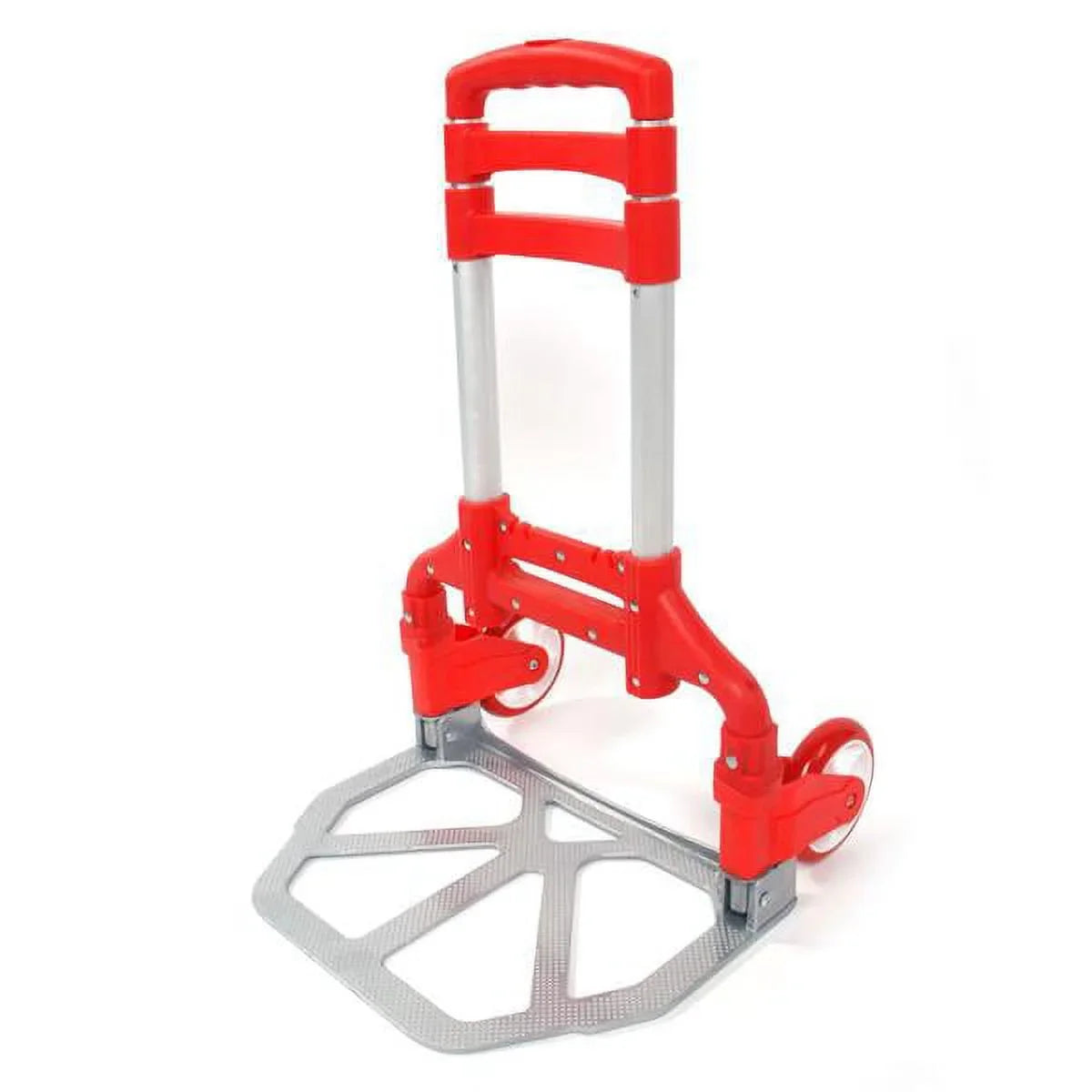 Portable Aluminium Cart Folding Dolly Push Truck Hand Collapsible Trolley Luggage Red