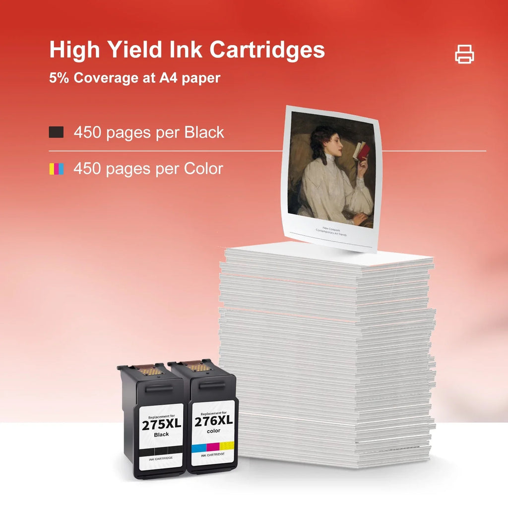 275XL Ink Cartridges for Canon Ink 275 and 276 for        (2 Pack)