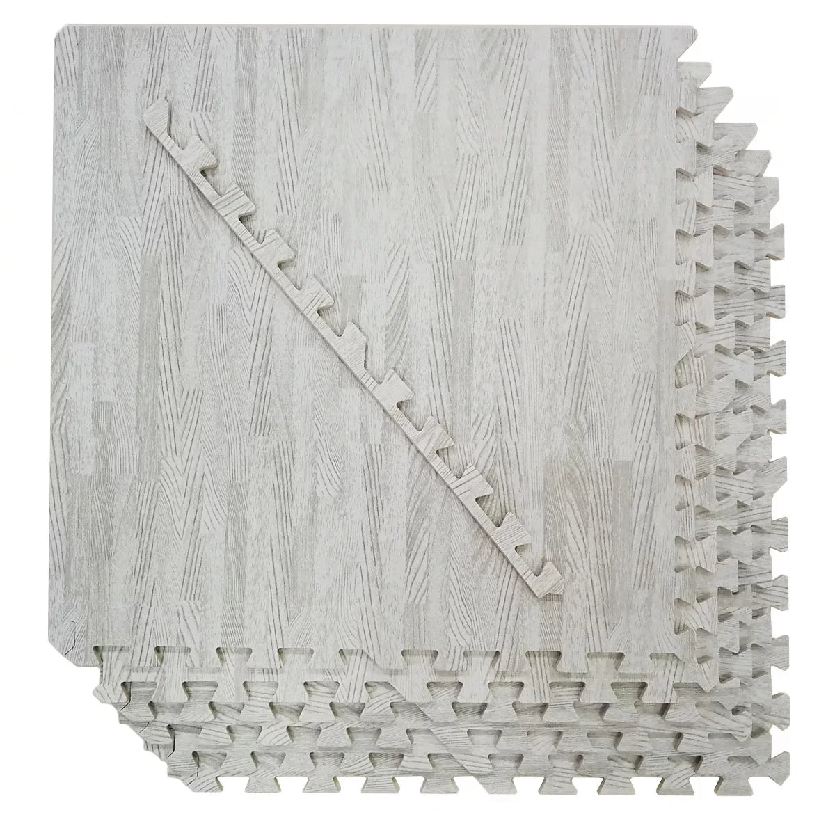Home Aesthetics 100 Sq. Ft 3/8 Inch Thick Interlocking Foam Mats Flooring, White