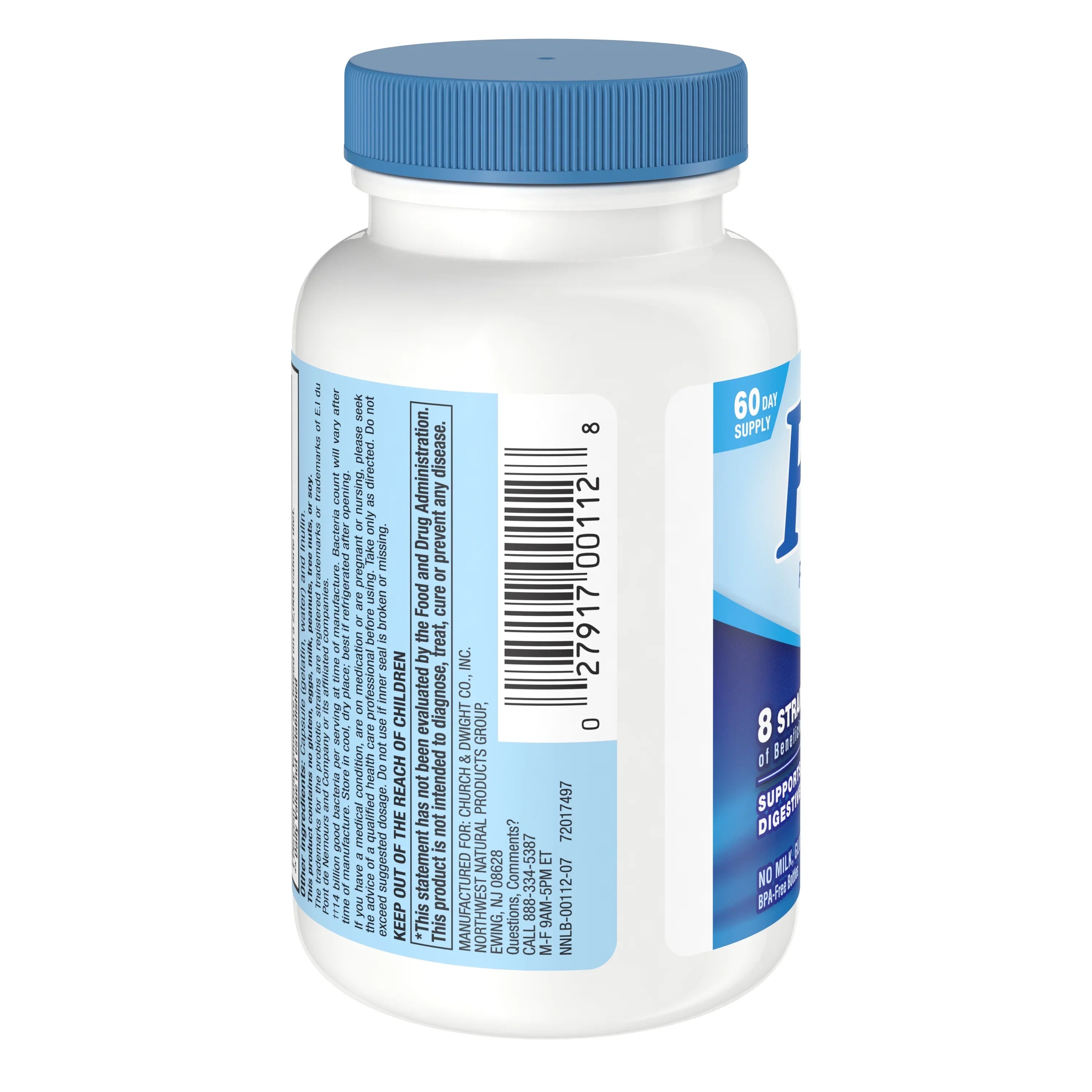 4 Pack  8 Pro-Biotic Acidophilus, 120 capsules each