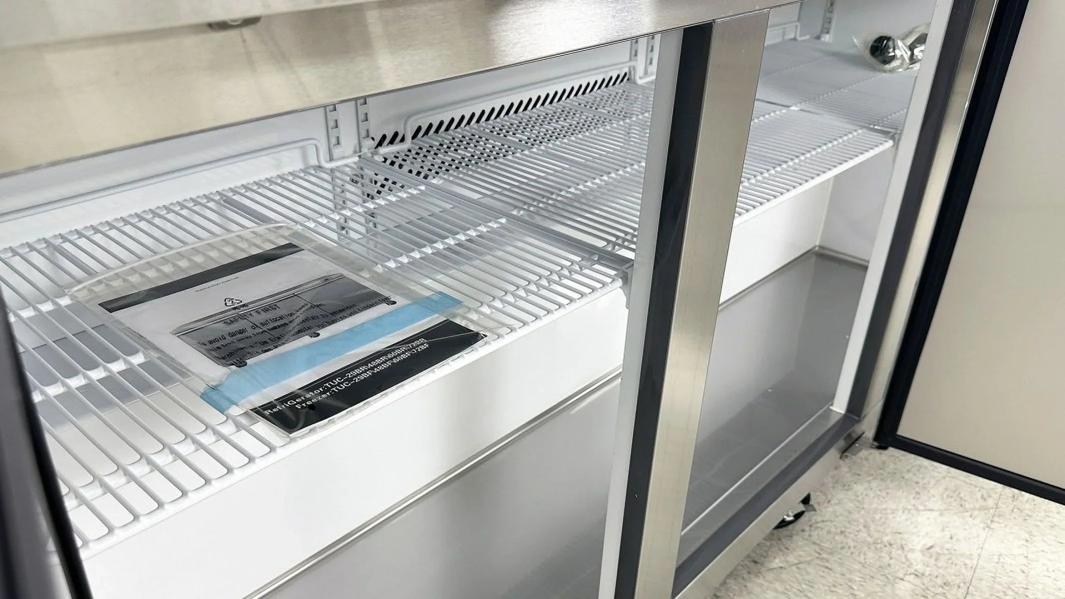 72 in.  Commercial Three Door Undercounter Freezer 16.6 cu. ft.