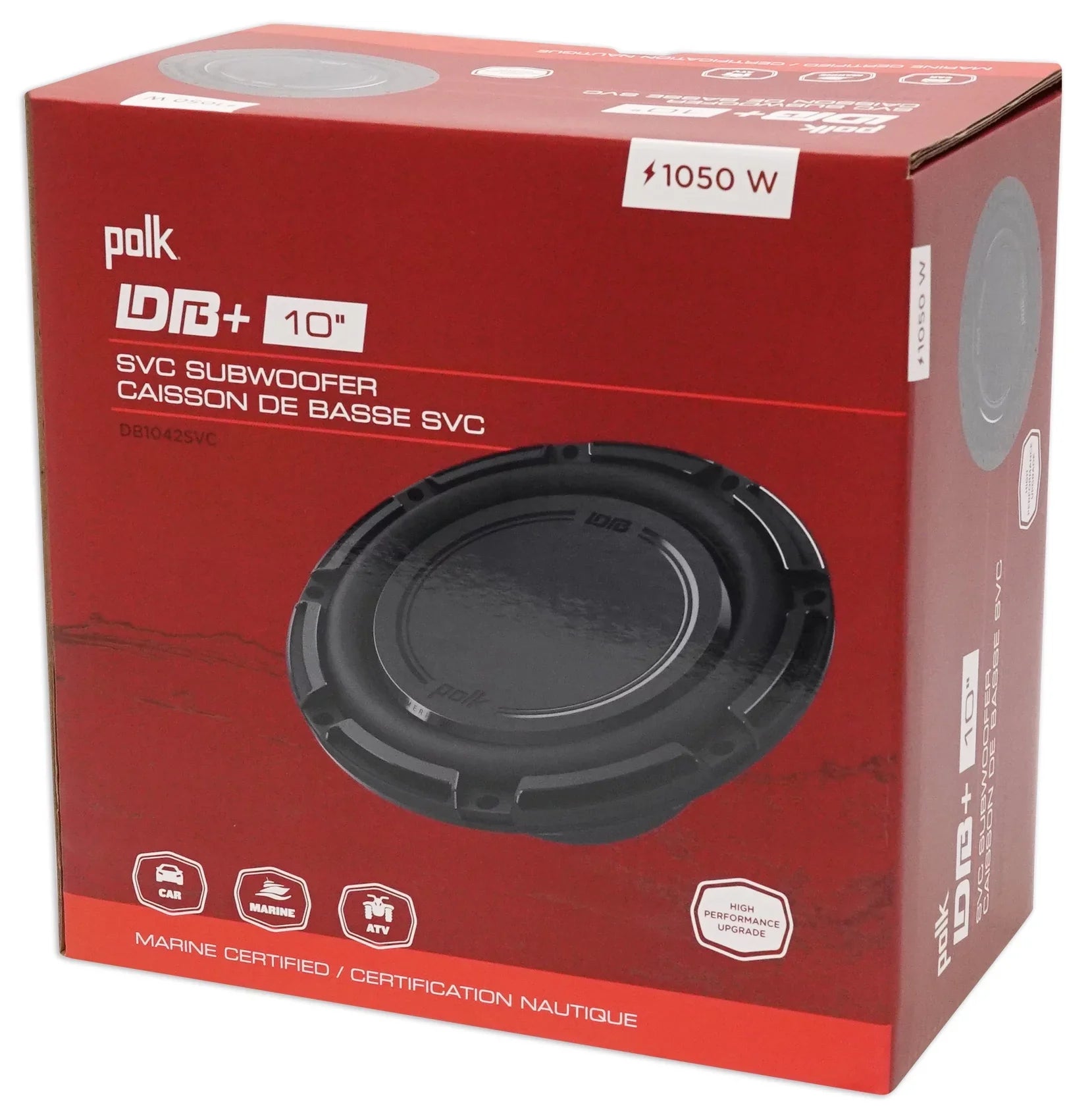 (2) Polk Audio  10” 1050w Single 4-Ohm Car/Marine Audio Subwoofers Subs