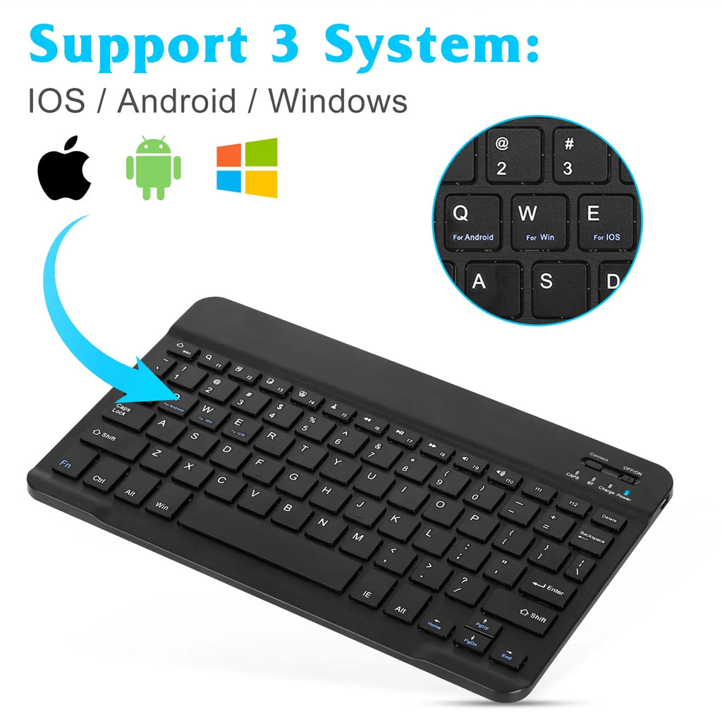 Rechargeable Bluetooth Keyboard and Mouse Combo Ultra Slim Full-Size Keyboard and Ergonomic Mouse for  Axon 30 Pro 5G and All Bluetooth Enabled Mac/Tablet/iPad//Laptop - Onyx Black