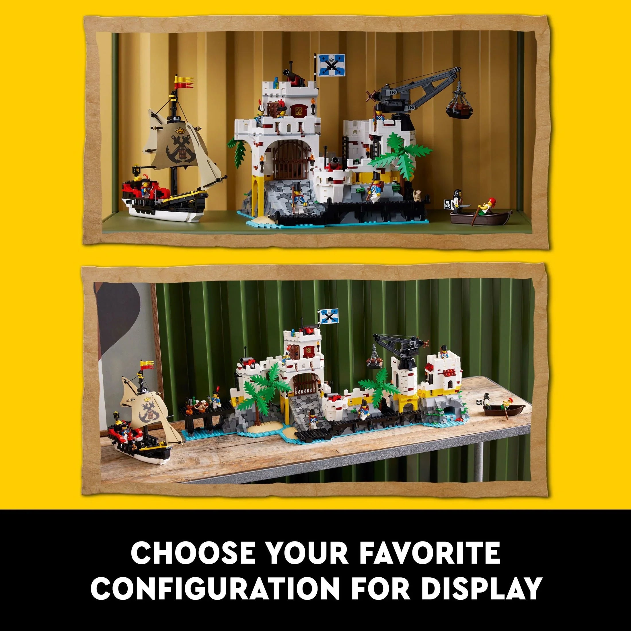 Icons Eldorado Fortress Building Kit, Pirate Gift, Includes Pirate Ship and 8 Minifigures, Nostalgic Gift Idea for Adults Who Love a Rewarding Project, Home Office Décor, 10320