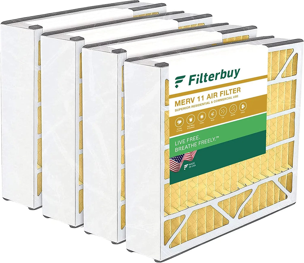 Filterbuy 20x20x5  11 Pleated   Furnace Air Filters for Trion Air Bear 255649-103 (4-Pack)