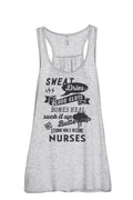 Thread Tank Strong Girls Nurses Women's Sleeveless Flowy Racerback Tank Top Sport Grey Large