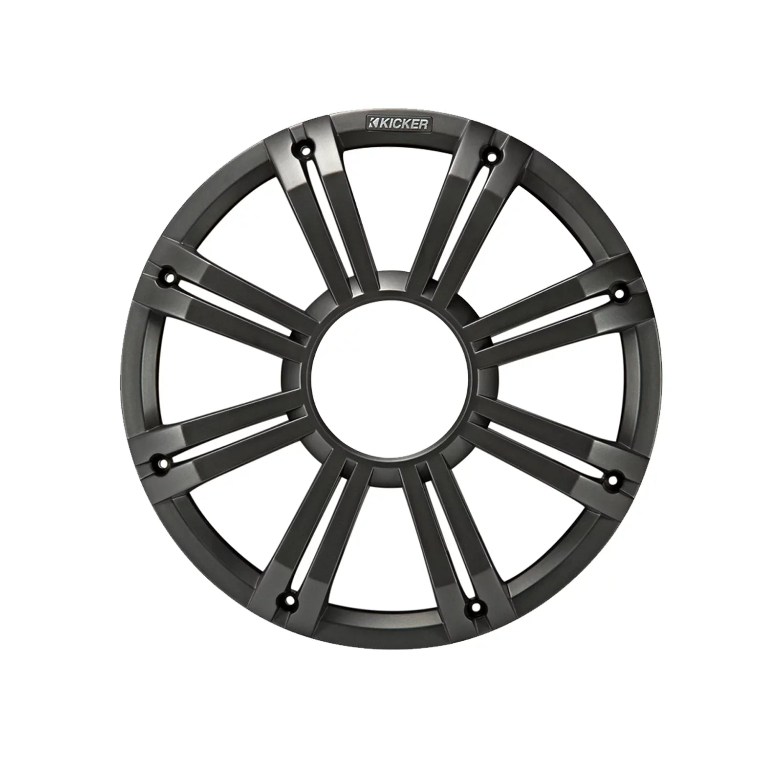 2 Kicker 45KMF104 10" Weather-Proof Subwoofers for Freeair Applications - 2 Kicker 45KMG10W 10"  Grilles (Charcoal)