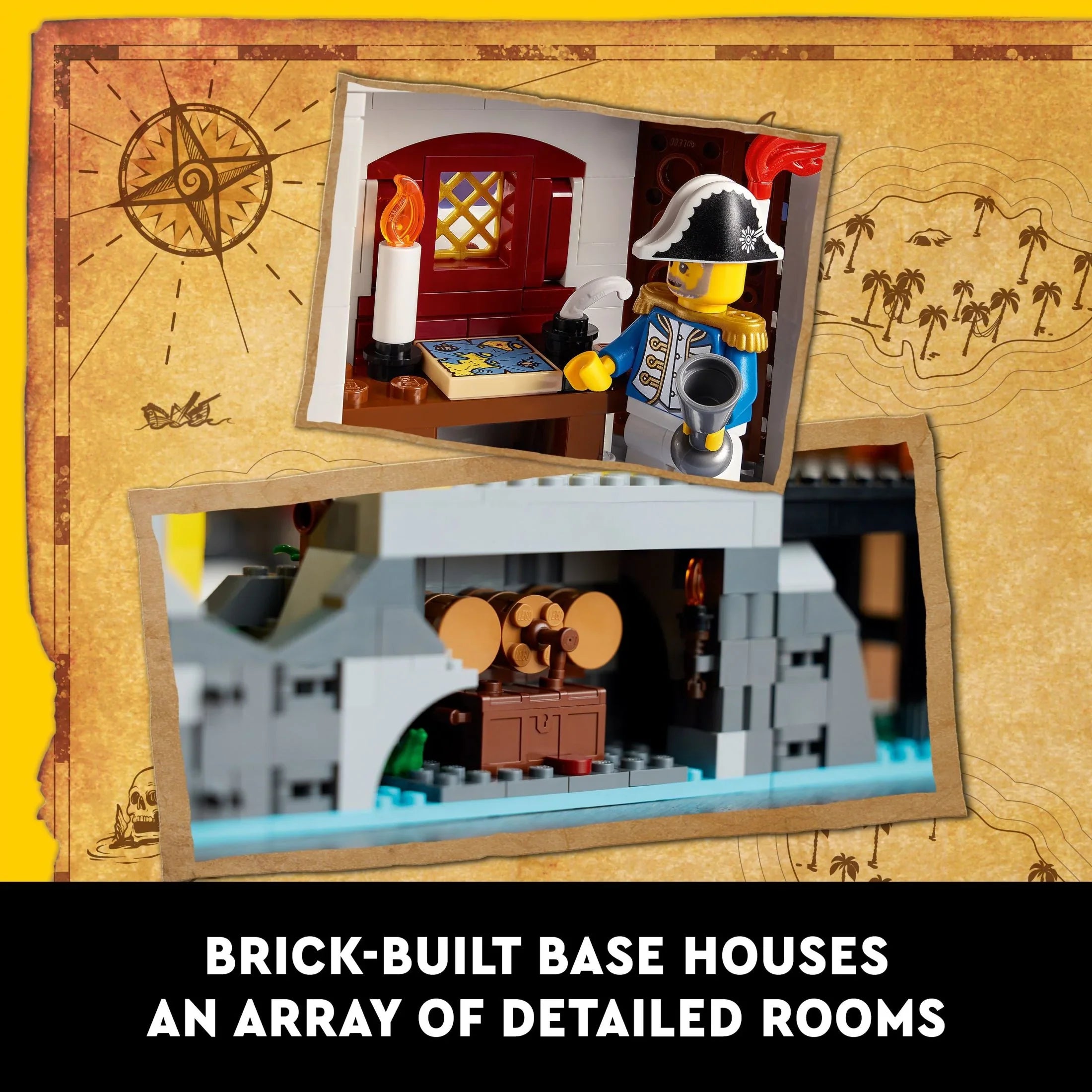 Icons Eldorado Fortress Building Kit, Pirate Gift, Includes Pirate Ship and 8 Minifigures, Nostalgic Gift Idea for Adults Who Love a Rewarding Project, Home Office Décor, 10320