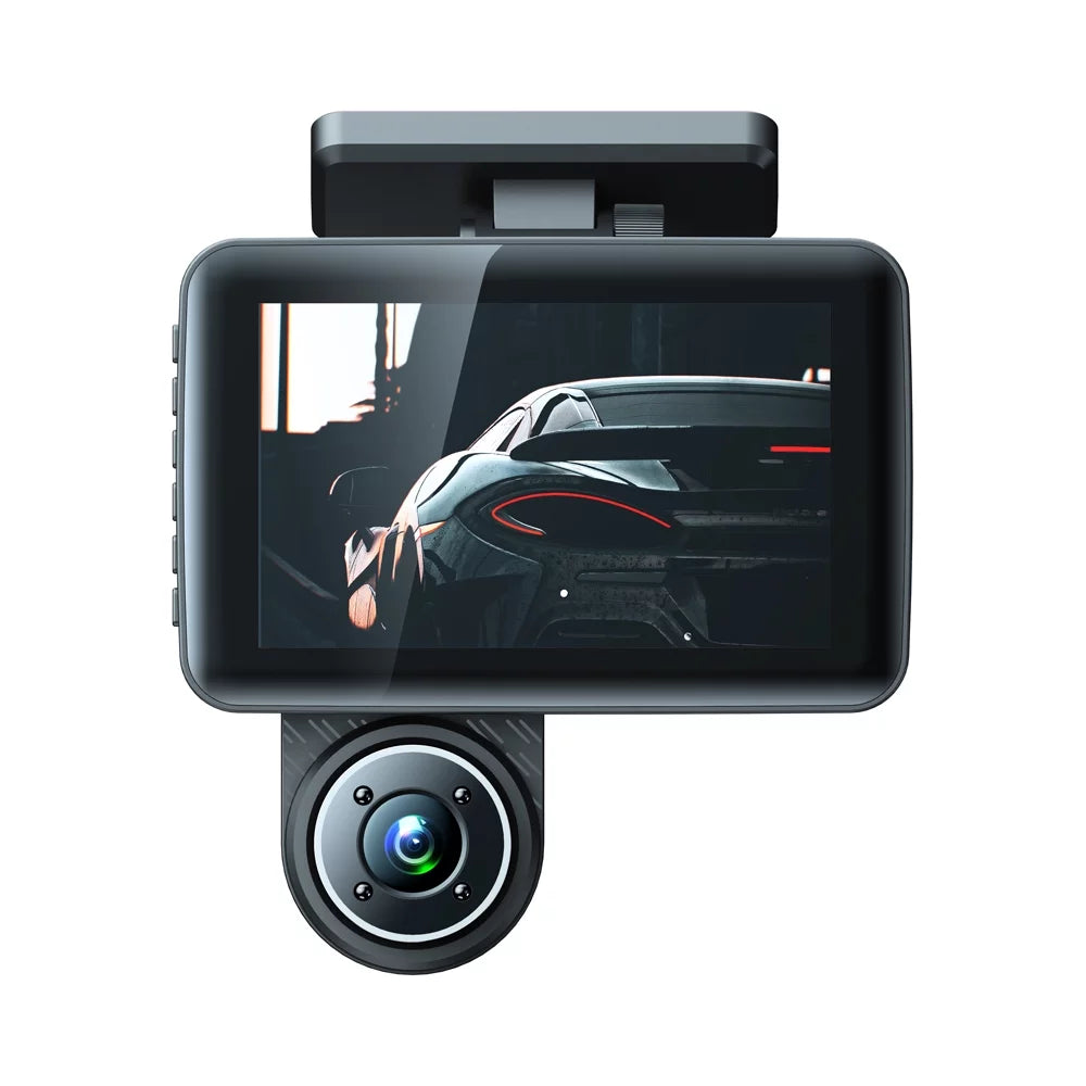 Spirastell Dash Cam,Wide Car Camera 3 Cameras Dash Car Camera Auto Car Rearview Mirror Video Wide Car Safety 4in Clear Car Dash Cam