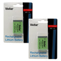 Two Vivitar Rechargeable Replacement Battery Canon  13L for Canon PowerShot   Digital Camera