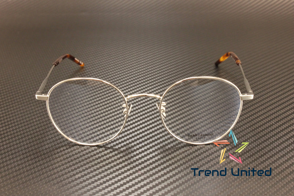 237  002 Round Oval Panthos Metal Silver 52mm Mens Eyeglasses
