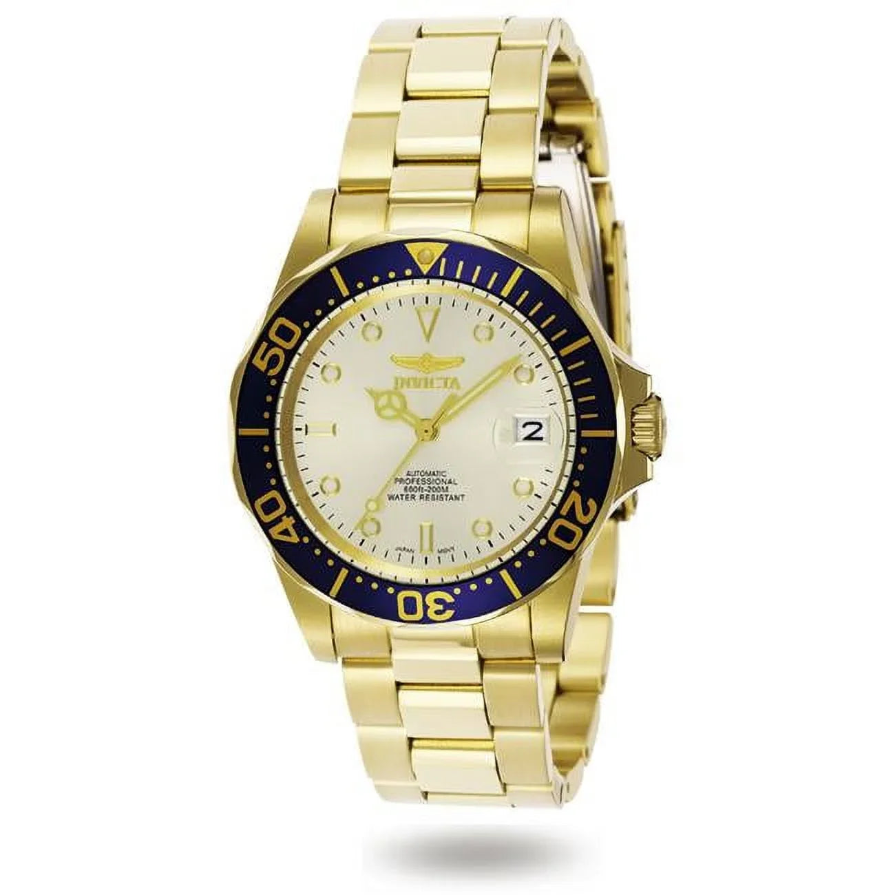 Mens 9743 Pro Diver Automatic 3 Hand Champagne Dial Watch