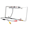 Absolute  Chrome License Plate Frame Rear View Backup Camera 170° Viewing Angle Universal Car License Plate Frame Mount Waterproof High Sensitive 8   Night Vision Reverse Parking Aid