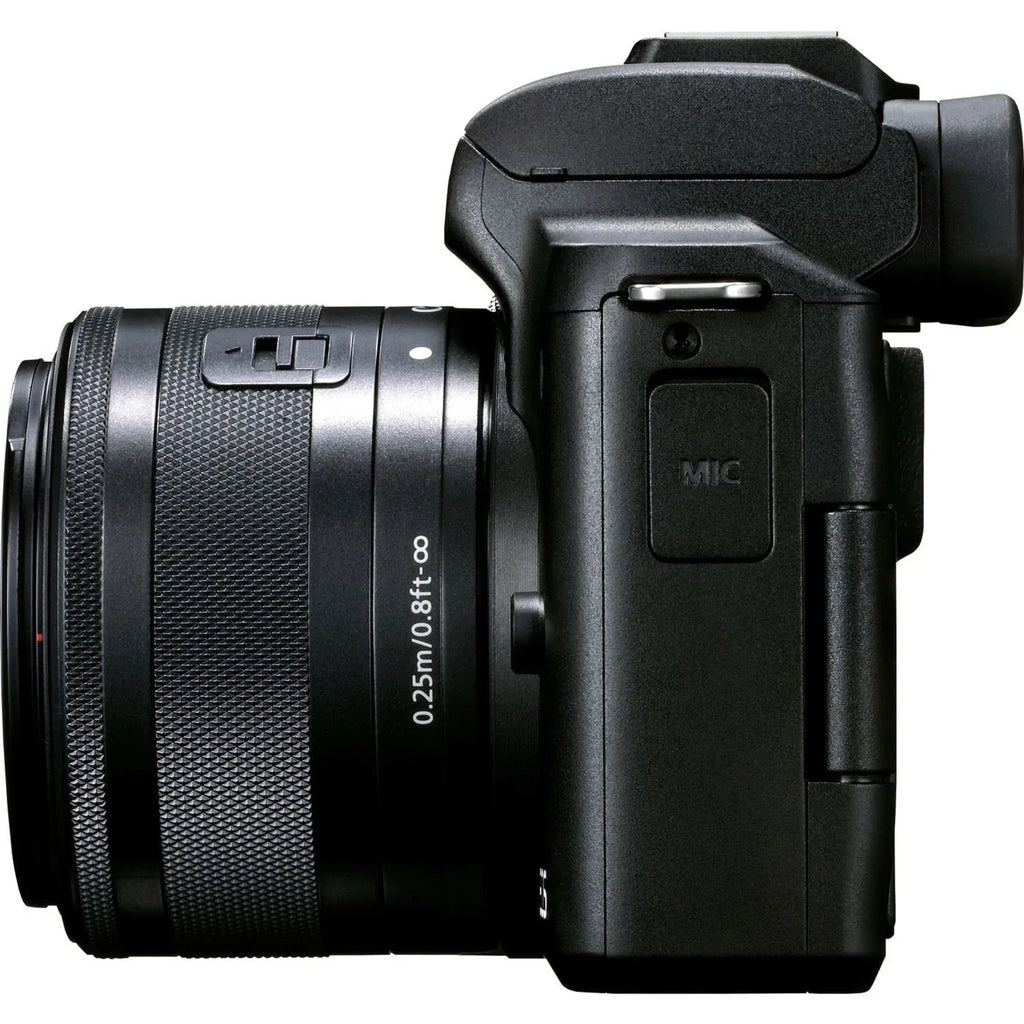 Canon   Mark  24.1 Megapixel Mirrorless Camera with Lens, 0.59", 1.77", Black