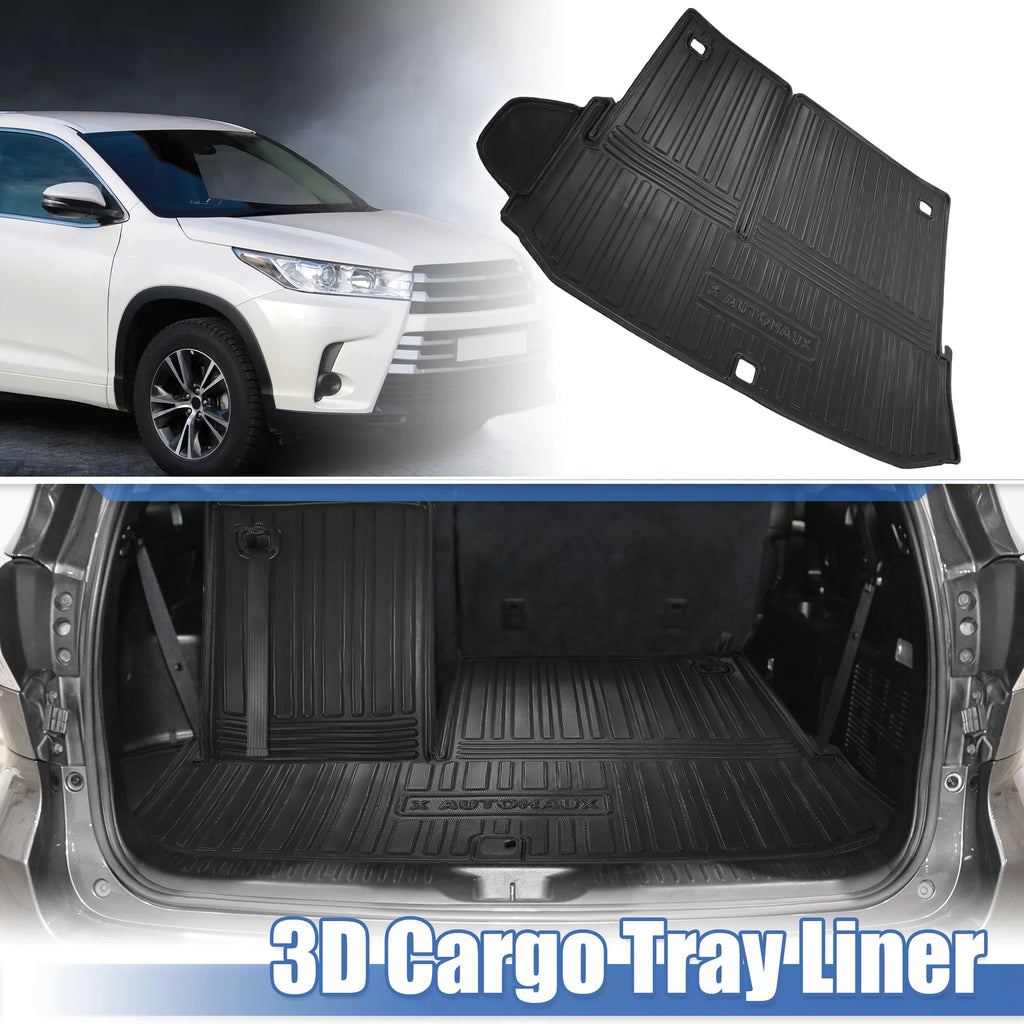 Unique Bargains Cargo Trunk Tray Cargo Liner Rear Cargo Trunk Floor Mat Waterproof Protector for Toyota Highlander 2020 2021 2022