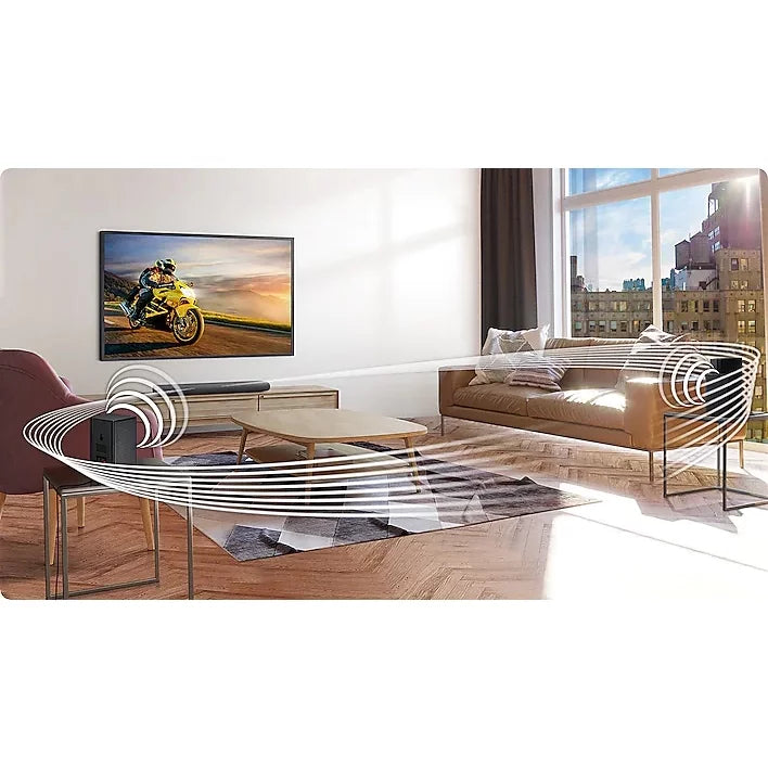 Samsung -9100S Wireless Rear Speaker Kit 2.0ch -9100S/ for Soundbar Surround Sound Home Theater Expansion Bundle with Deco Gear Pack of 3 Wall Mount Shelf Stands