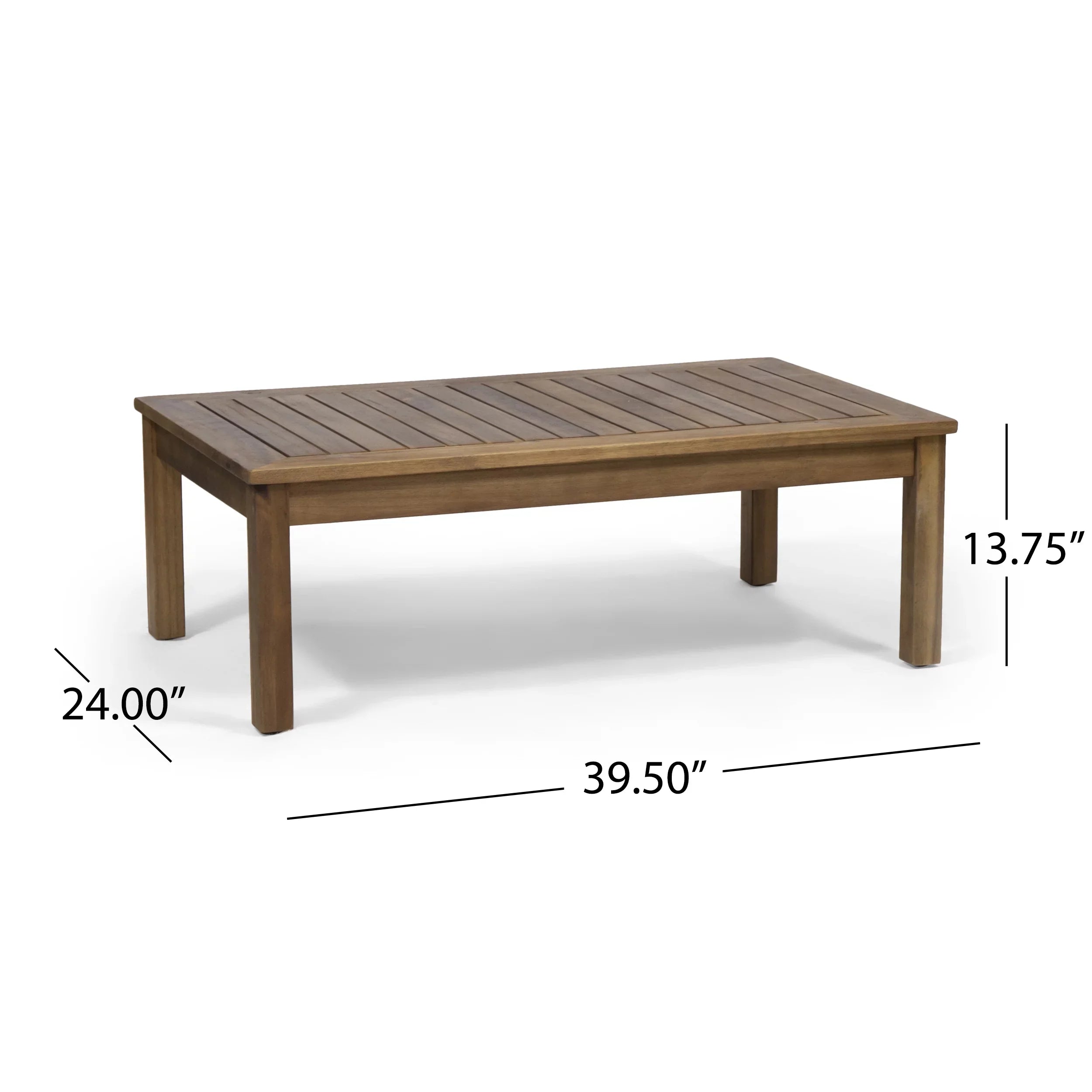 Studio Charlotte Outdoor Acacia Wood and Rope 4 Seater Chat Set with Cushions, Teak and Gray