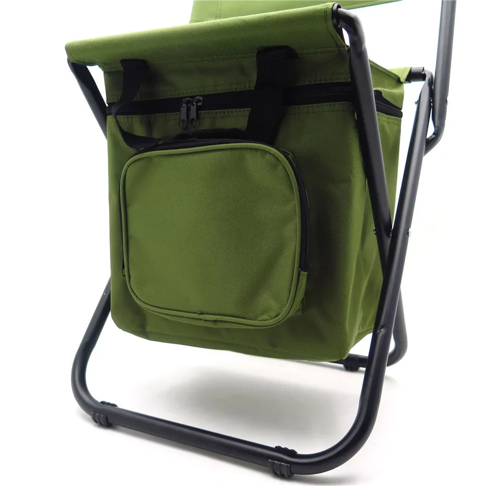 '- New Multi-use Backpack Chair Stool with Cooler Bag Hiking Fishing Camping Picnic