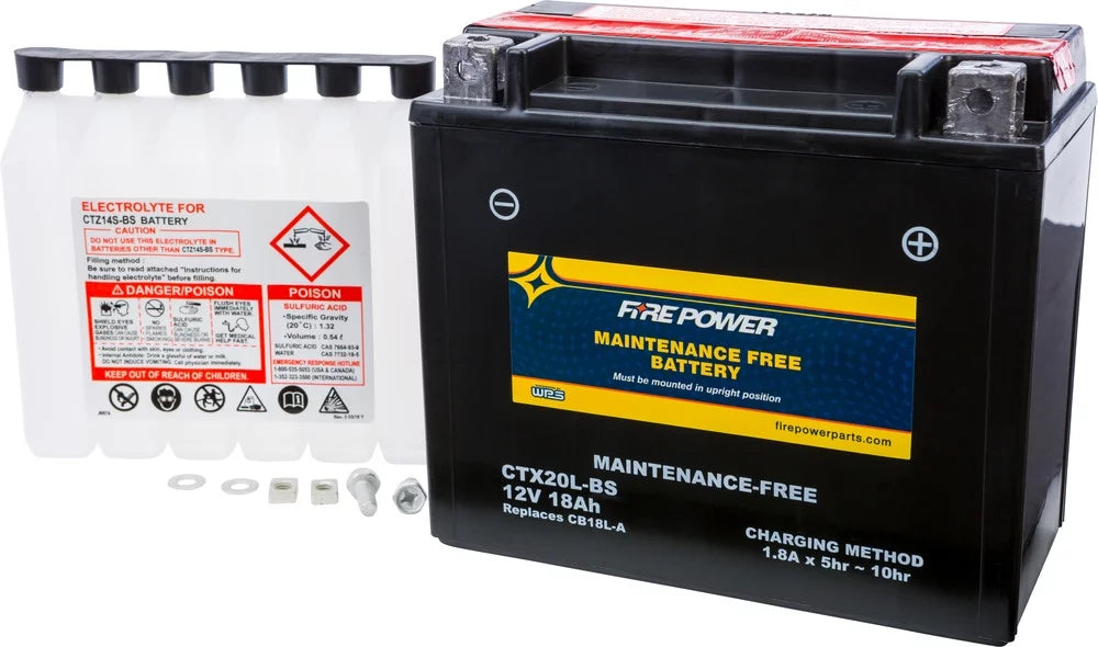 Fire Power Maintenance Free Battery - Compatible With Bombardier Outlander 400 .. 4X4 2004-2005