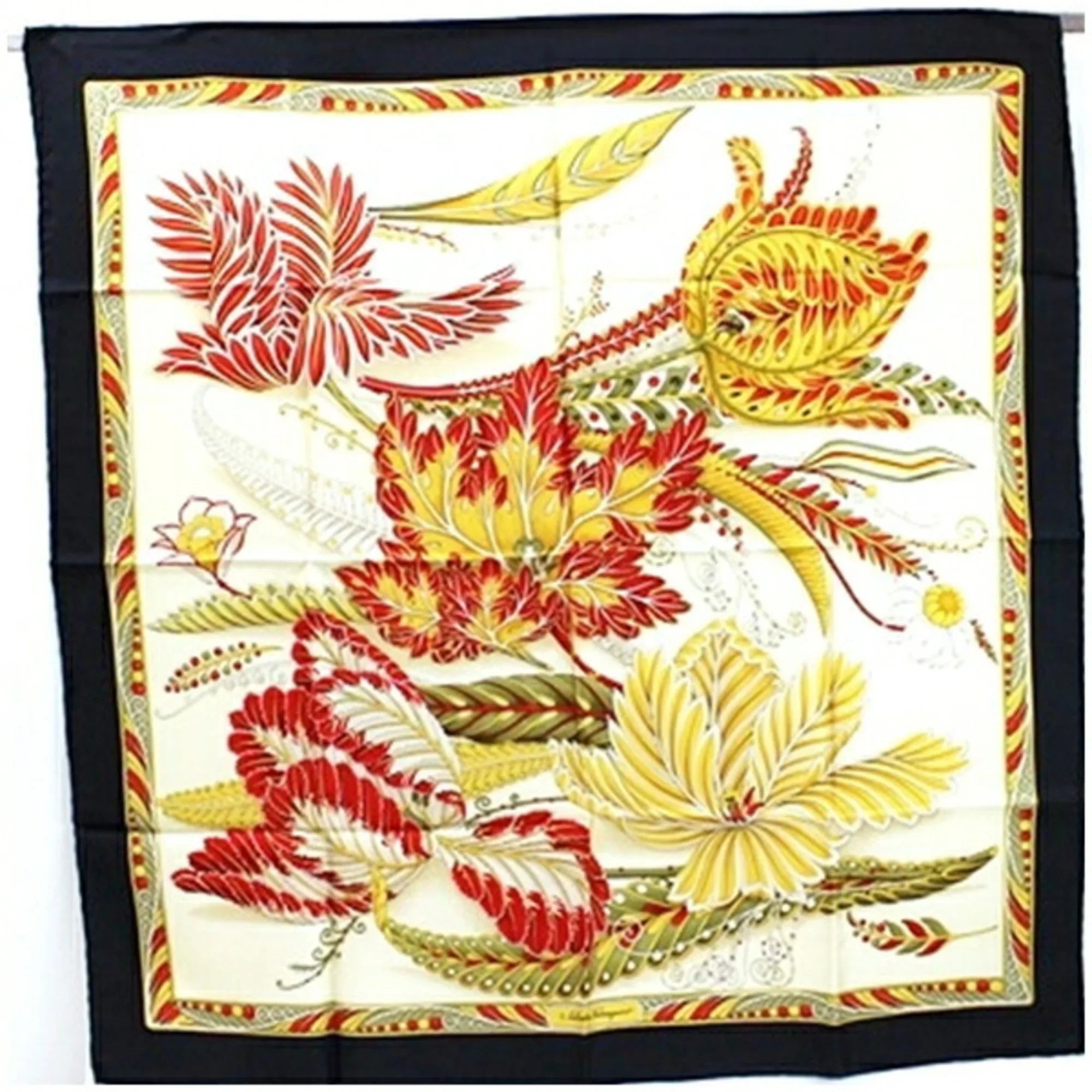 Pre-Owned Salvatore Ferragamo Scarf Muffler Black x Multicolor Women's (Good)