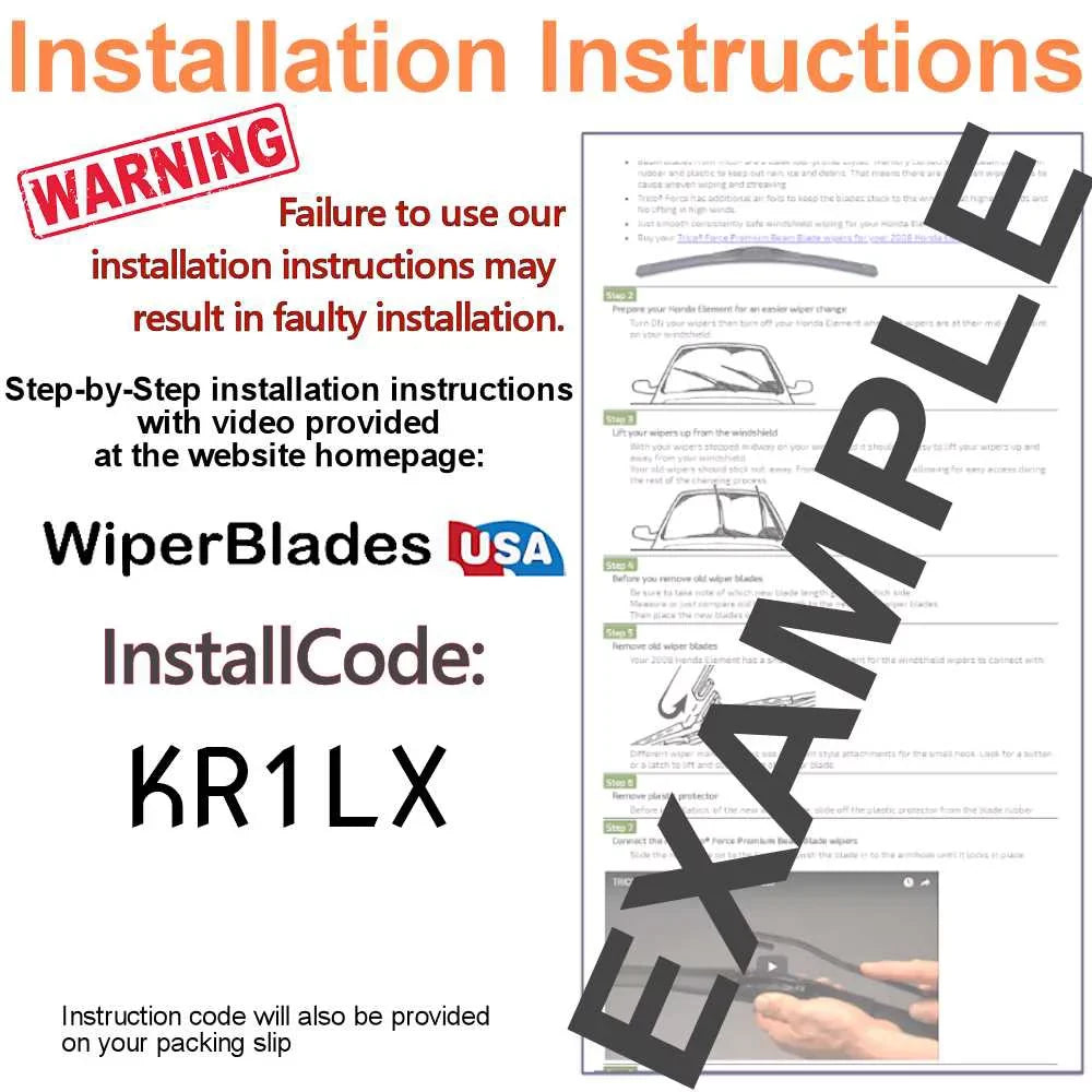 2019 Subaru Outback Beam Wiper Blades Wipers  (Set of 3) w/Rear Wiper