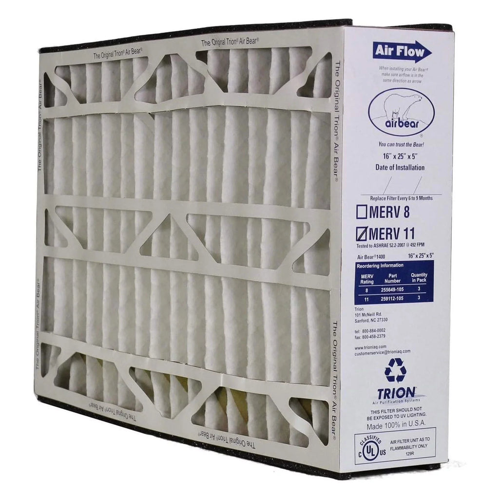 Trion 259112-105 Air Bear 16 x 25 x 5 Inch  11 Air Purifier Filter (3 Pack)