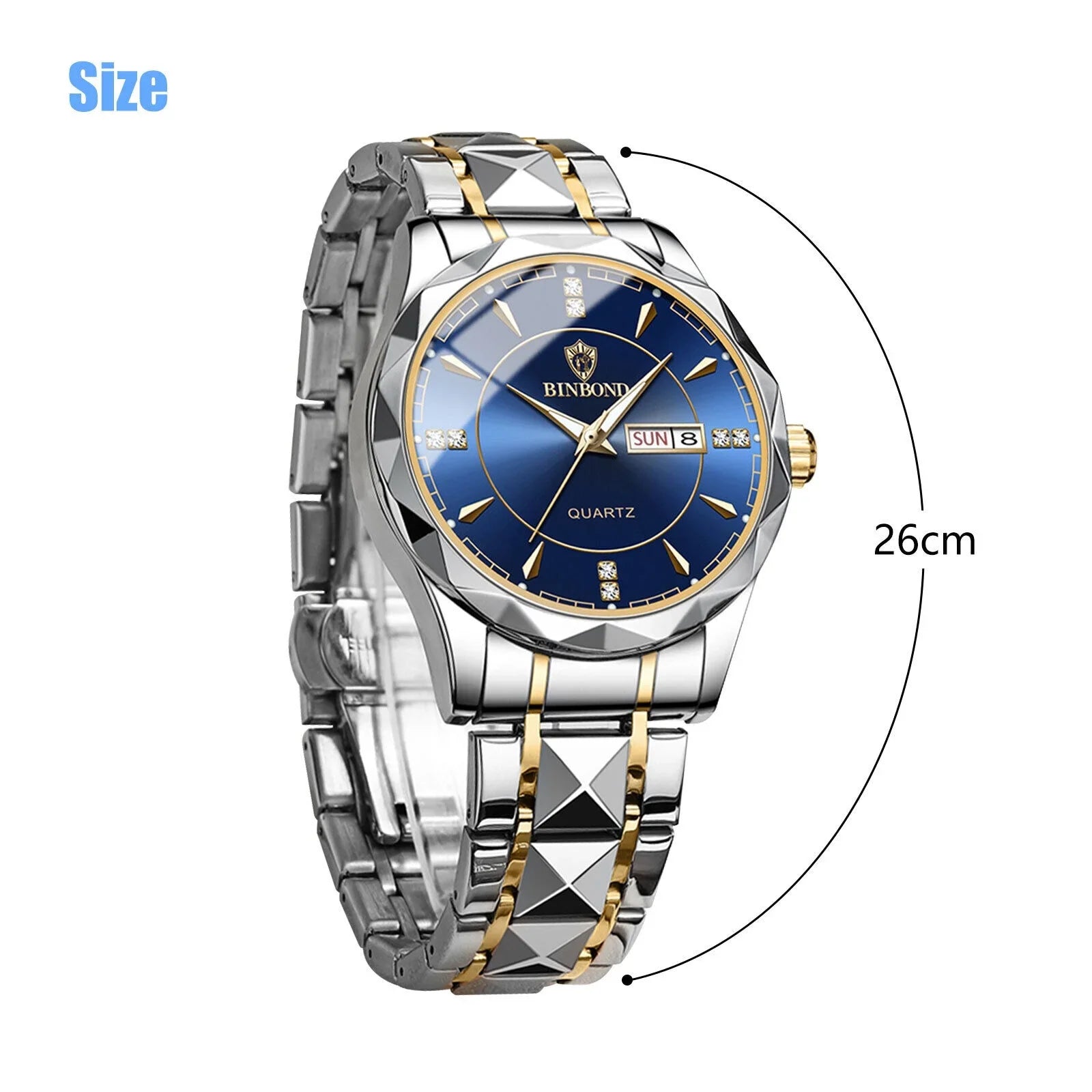 Waterproof Men's Watch Classic Stainless Steel Quartz Luminous Business Luxury
