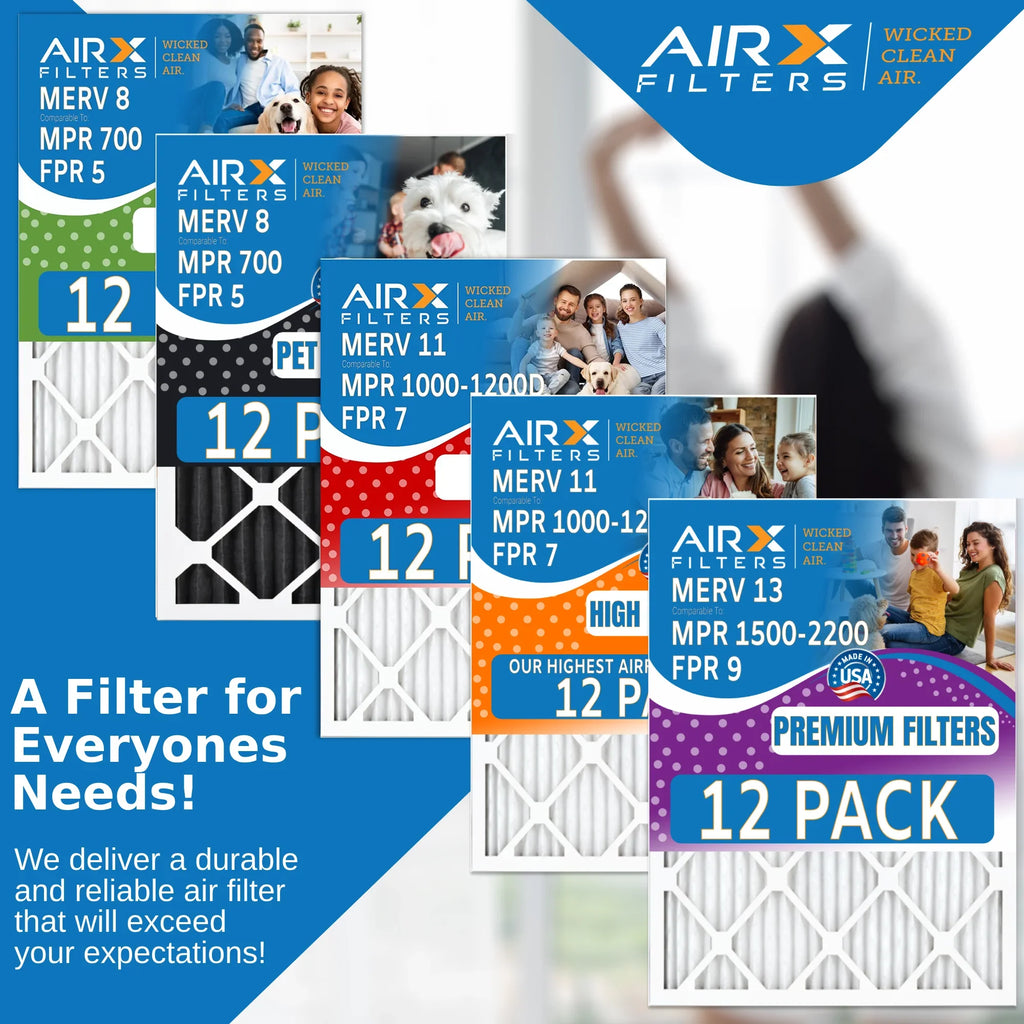 16x25x1 Air Filter  8 Rating, 12 Pack of Furnace Filters Comparable to  700 &  5 - Made in  by     .