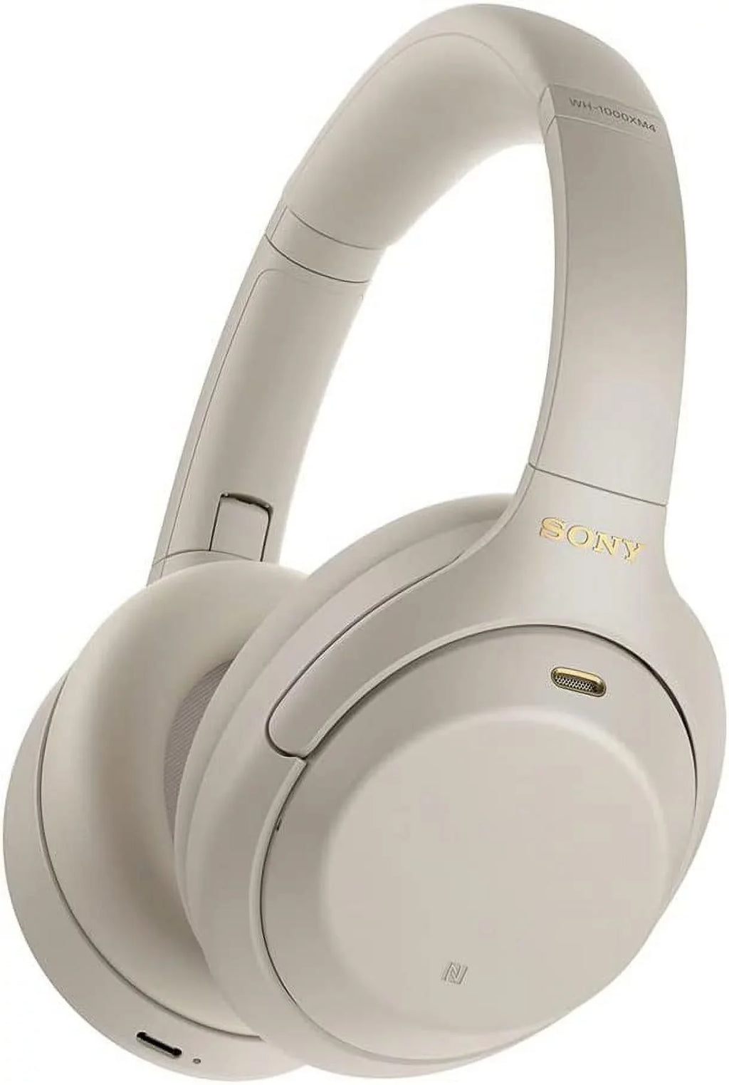 Sony -1000XM4 Wireless Noise-Canceling Over-Ear Headphones (Silver ) Bundle + Wall Charger with  Type- Cable