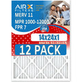 14x24x1 Air Filter  11 Rating, 12 Pack of Furnace Filters Comparable to  1000,  1200 &  7 - Made in  by     .