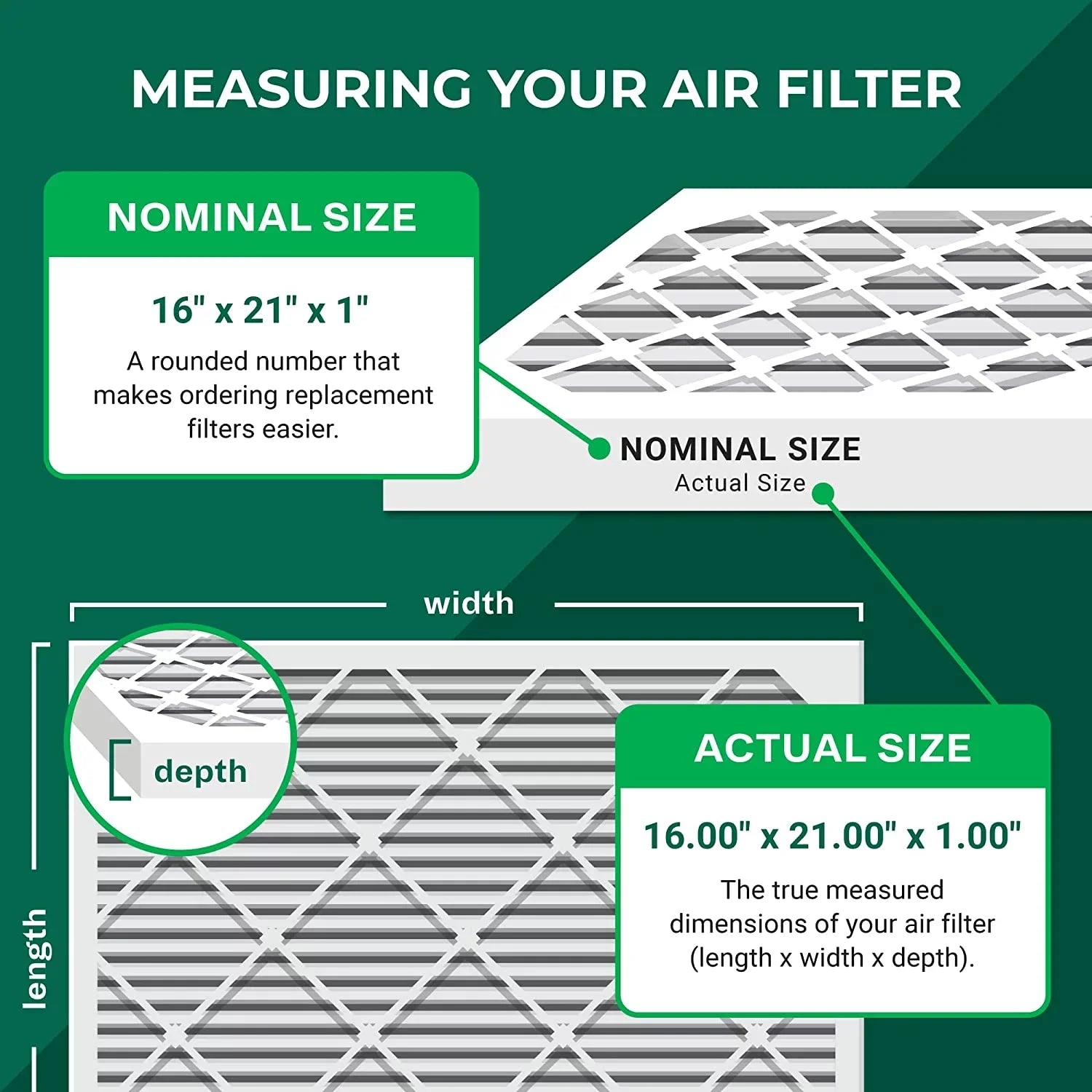 Filterbuy 16x21x1  13 Pleated   Furnace Air Filters (12-Pack)