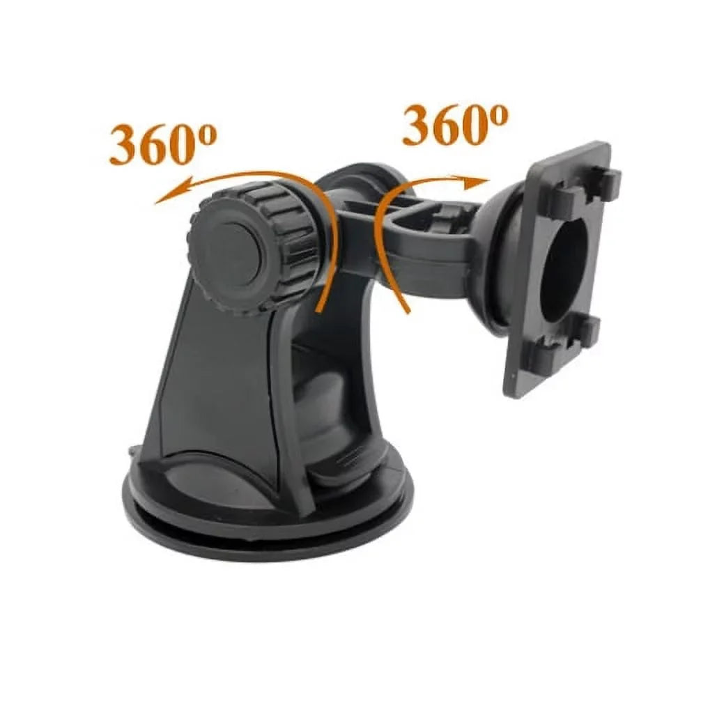 Easy Mount Rotating Car Windshield Phone Holder Cradle Stand Window Glass Dock Suction Black  for Samsung Galaxy Mega 2 Note 2 On5 Prevail  ,  Active, Mini Sport (-)  Active